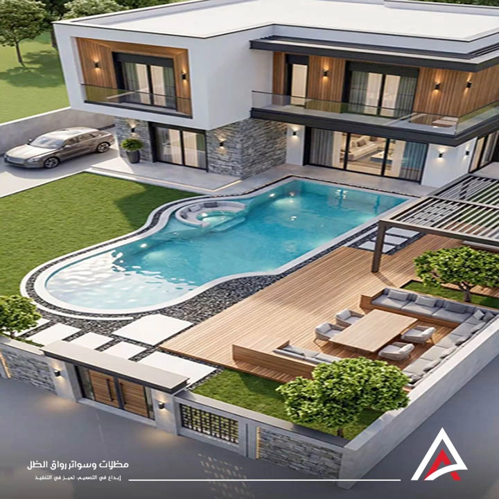 مقاول تشطيب مسابح وشلالات مكة.